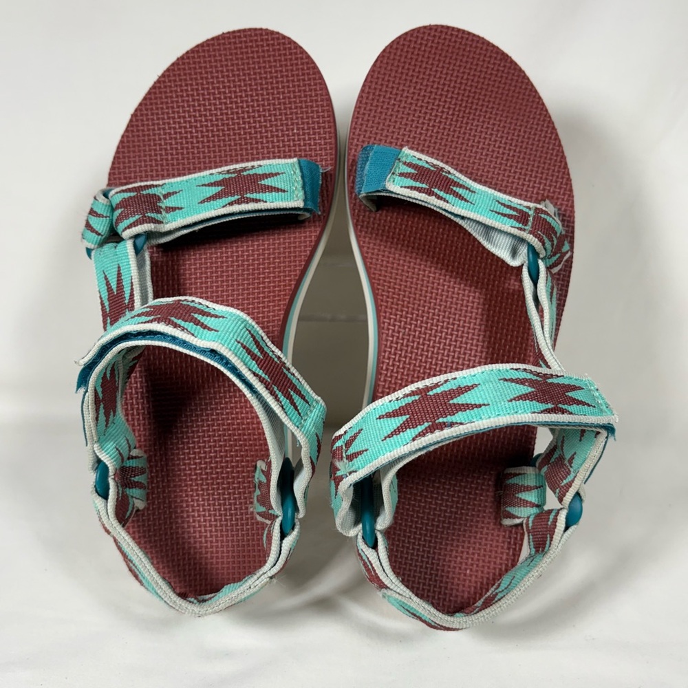 Teva Women's Midform Universal Platform Sandals Halcon Teal 1090969 SZ 6 - Picture 4 of 7